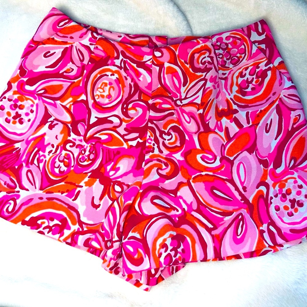 Lilly Pulitzer Pink and Orange High Waist Shorts
